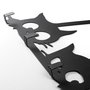 Wallity Hidden Cats Gancho de pared de metal negro